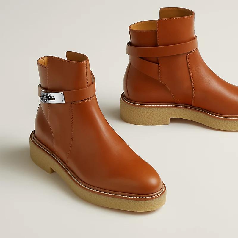 Giày Hermes History Ankle Boot Nữ Nâu